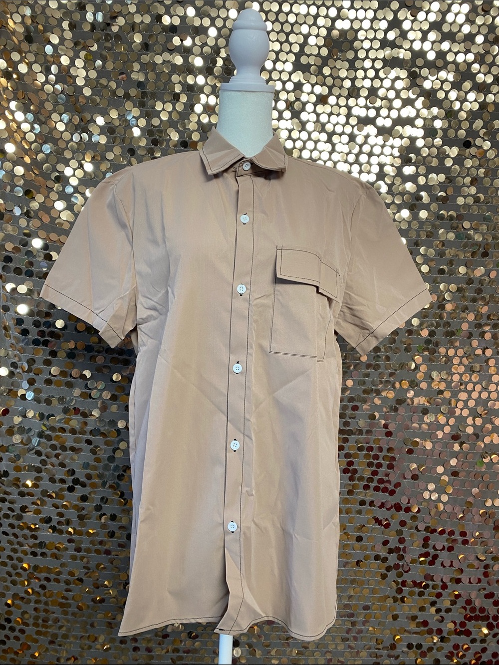 Short-Sleeve Button-Down Shirt #1581